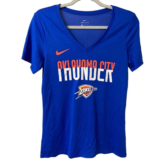 Nike Dri-Fit NBA Oklahoma City Thunder Basketball Legend V Neck T Shirt small - Picture 1 of 10